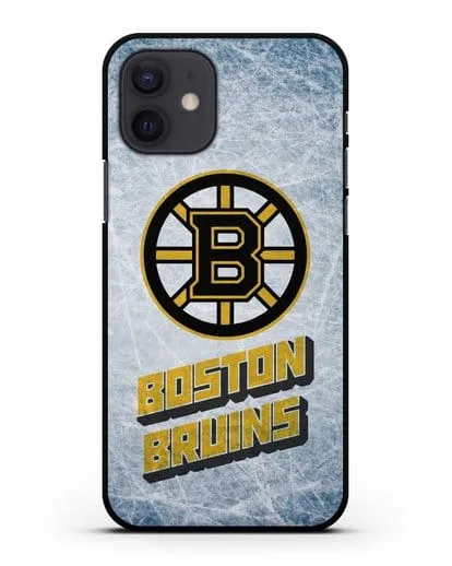 Чехол с рисунком Boston Bruins силиконовый для iPhone 12