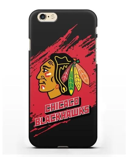 Чехол с надписью ХК Чикаго Блэкхокс силиконовый для iPhone 6