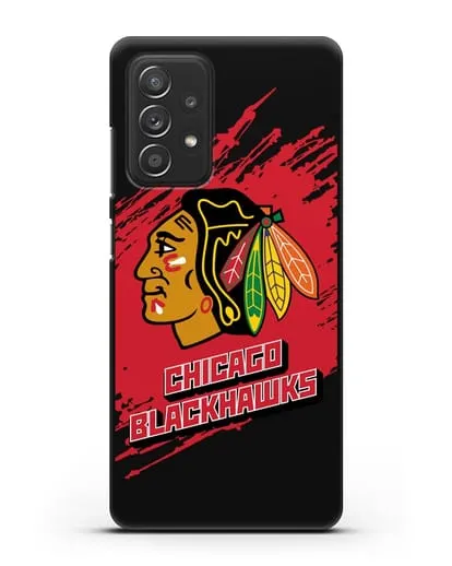 Чехол с надписью ХК Чикаго Блэкхокс силиконовый для Samsung Galaxy A53
