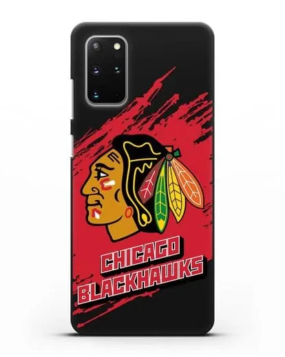 Чехол с надписью ХК Чикаго Блэкхокс силиконовый для Samsung Galaxy S20 Plus [SM-G985F]