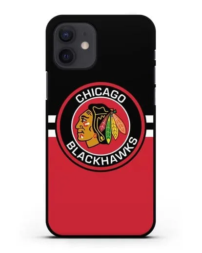 Чехол с символикой Chicago Blackhawks силиконовый для iPhone 12