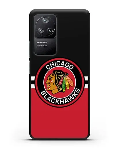 Чехол с символикой Chicago Blackhawks силиконовый для Xiaomi Poco F4