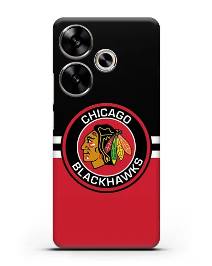 Чехол с символикой Chicago Blackhawks силиконовый для Xiaomi Poco F6