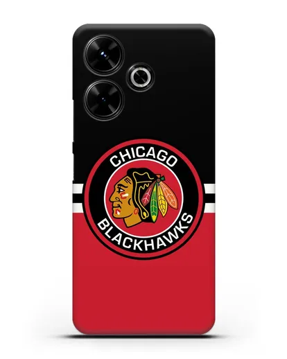 Чехол с символикой Chicago Blackhawks силиконовый для Xiaomi Poco M6
