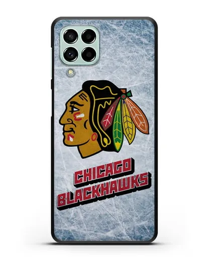 Чехол с рисунком Chicago Blackhawks силиконовый для Samsung Galaxy M53 [SM-M536]