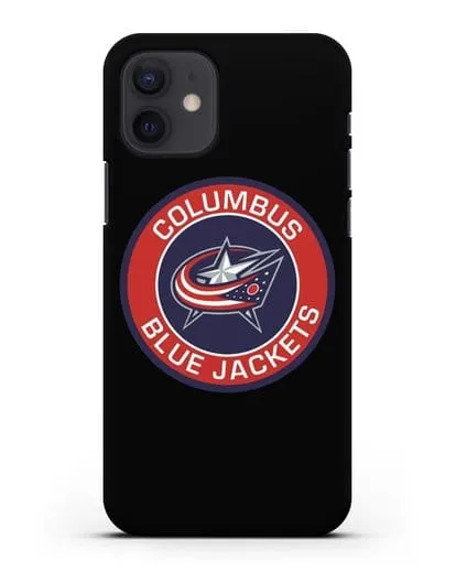 Чеxол с логотипом Columbus Blue Jackets силиконовый для iPhone 12