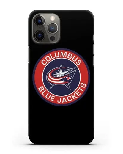 Чеxол с логотипом Columbus Blue Jackets силиконовый для iPhone 12 Pro Max