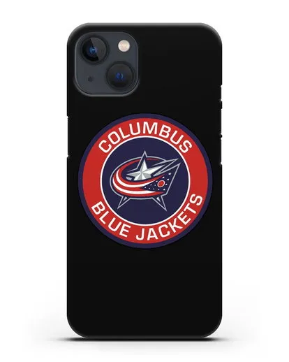 Чеxол с логотипом Columbus Blue Jackets силиконовый для iPhone 13