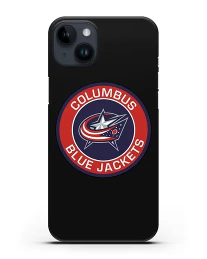 Чеxол с логотипом Columbus Blue Jackets силиконовый для iPhone 14 Plus