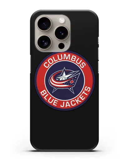 Чеxол с логотипом Columbus Blue Jackets силиконовый для iPhone 15 Pro