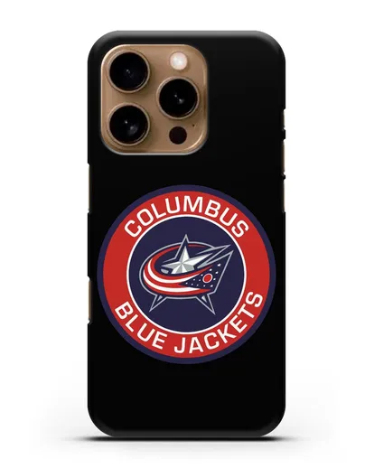 Чеxол с логотипом Columbus Blue Jackets силиконовый для iPhone 16 Pro