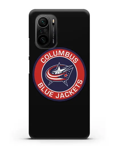 Чеxол с логотипом Columbus Blue Jackets силиконовый для Xiaomi Poco F3 Pro