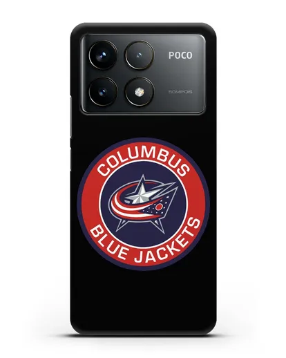 Чеxол с логотипом Columbus Blue Jackets силиконовый для Xiaomi Poco F6 Pro
