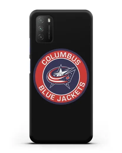 Чеxол с логотипом Columbus Blue Jackets силиконовый для Xiaomi Poco M3