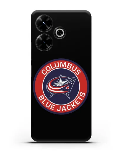 Чеxол с логотипом Columbus Blue Jackets силиконовый для Xiaomi Poco M6