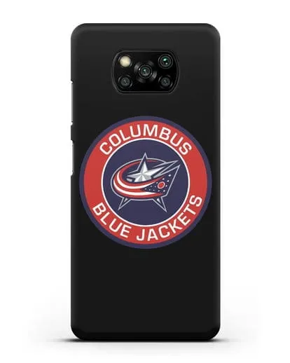 Чеxол с логотипом Columbus Blue Jackets силиконовый для Xiaomi Poco X3