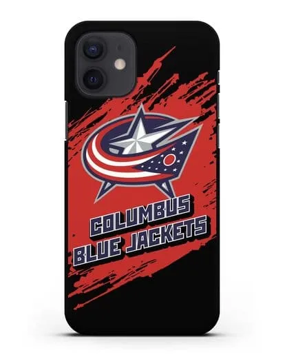 Чехол с надписью ХК Коламбус Блю Джекетс силиконовый для iPhone 12