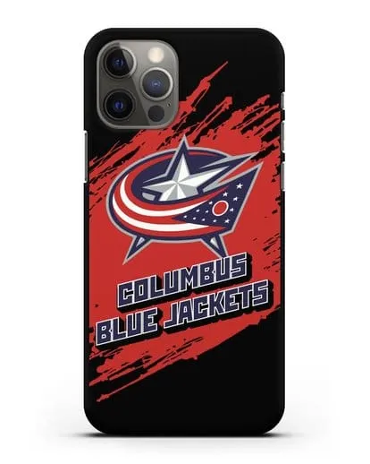 Чехол с надписью ХК Коламбус Блю Джекетс силиконовый для iPhone 12 Pro