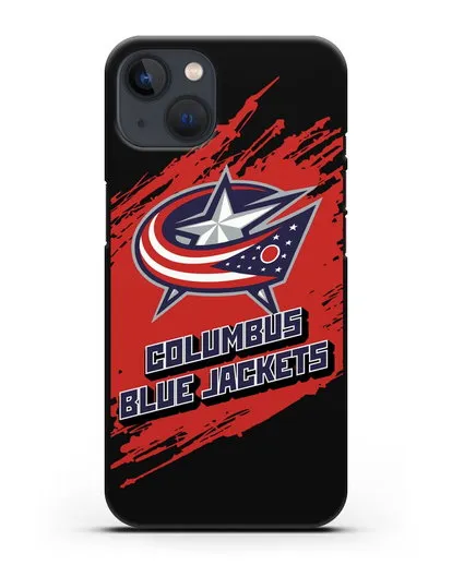 Чехол с надписью ХК Коламбус Блю Джекетс силиконовый для iPhone 13