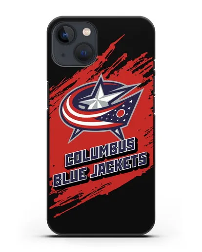 Чехол с надписью ХК Коламбус Блю Джекетс силиконовый для iPhone 13 Mini