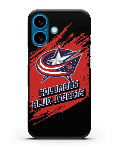 Чехол с надписью ХК Коламбус Блю Джекетс силиконовый для iPhone 16