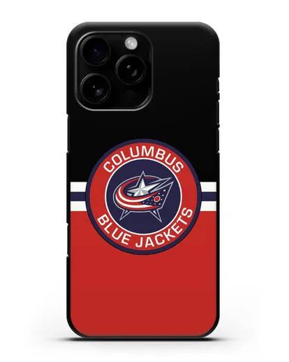 Чехол с символикой Columbus Blue Jackets силиконовый для iPhone 16 Pro Max