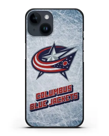 Чехол с рисунком Columbus Blue Jackets силиконовый для iPhone 14