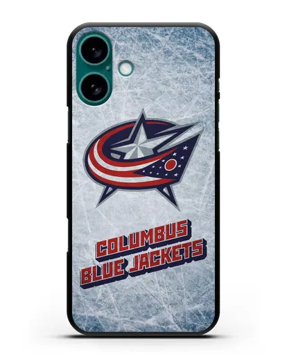 Чехол с рисунком Columbus Blue Jackets силиконовый для iPhone 16 Plus