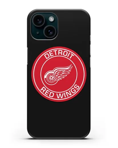 Чеxол с логотипом Detroit Red Wings силиконовый для iPhone 15