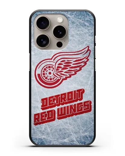 Чехол с рисунком Detroit Red Wings силиконовый для iPhone 15 Pro