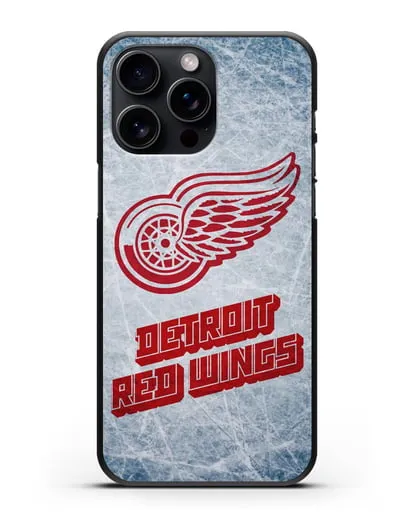Чехол с рисунком Detroit Red Wings силиконовый для iPhone 15 Pro Max