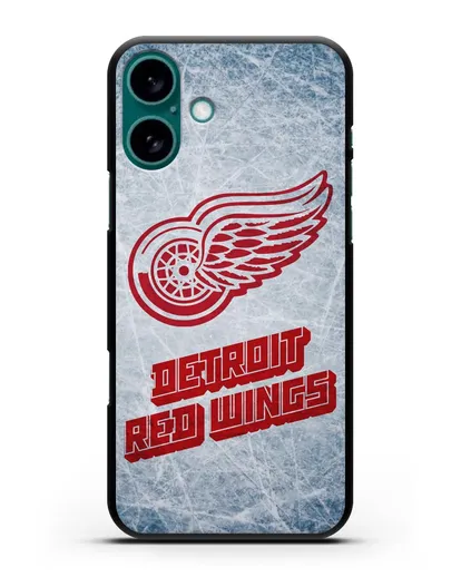 Чехол с рисунком Detroit Red Wings силиконовый для iPhone 16 Plus