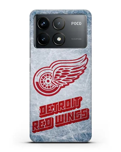 Чехол с рисунком Detroit Red Wings силиконовый для Xiaomi Poco F6 Pro