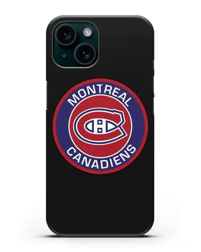 Чеxол с логотипом Montreal Canadiens силиконовый для iPhone 15