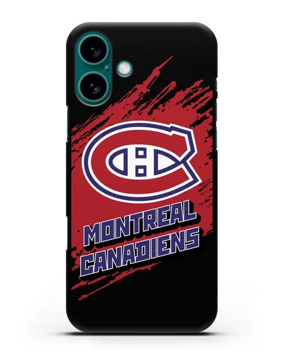 Чехол с надписью ХК Монреаль Канадиенс силиконовый для iPhone 16 Plus