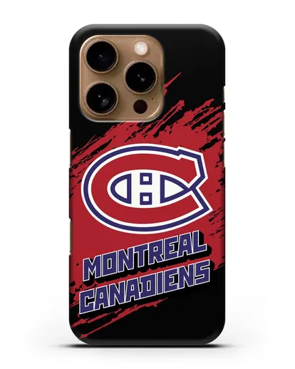 Чехол с надписью ХК Монреаль Канадиенс силиконовый для iPhone 16 Pro