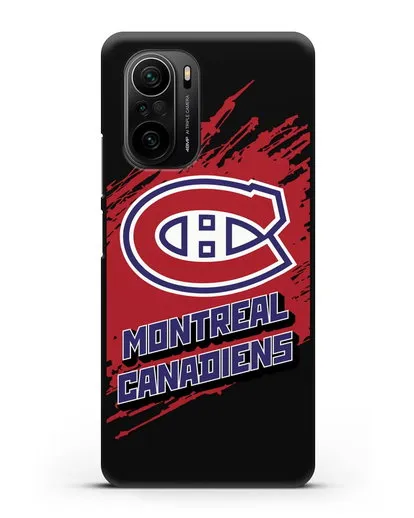 Чехол с надписью ХК Монреаль Канадиенс силиконовый для Xiaomi Poco F3