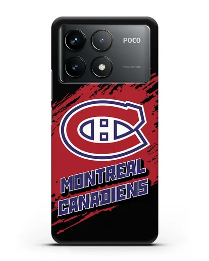 Чехол с надписью ХК Монреаль Канадиенс силиконовый для Xiaomi Poco F6 Pro