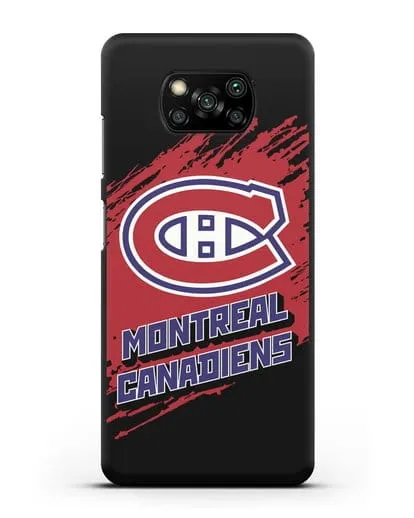 Чехол с надписью ХК Монреаль Канадиенс силиконовый для Xiaomi Poco X3