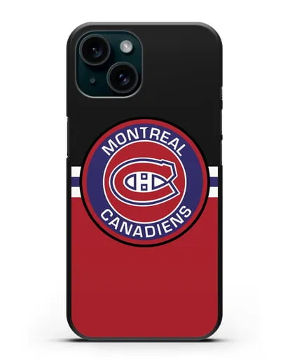 Чехол с символикой Montreal Canadiens силиконовый для iPhone 15