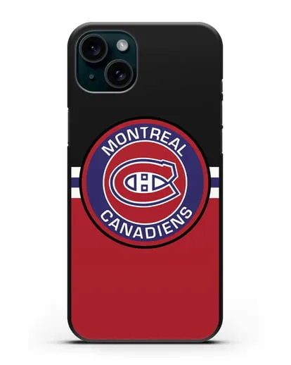Чехол с символикой Montreal Canadiens силиконовый для iPhone 15 Plus
