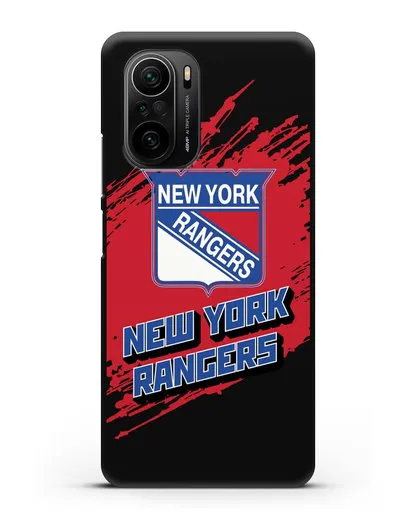 Чехол с надписью ХК Нью-Йорк Рейнджерс силиконовый для Xiaomi Poco F3