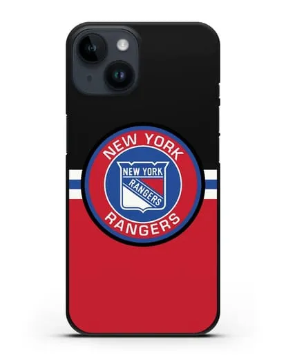 Чехол с символикой New York Rangers силиконовый для iPhone 14