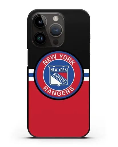 Чехол с символикой New York Rangers силиконовый для iPhone 14 Pro