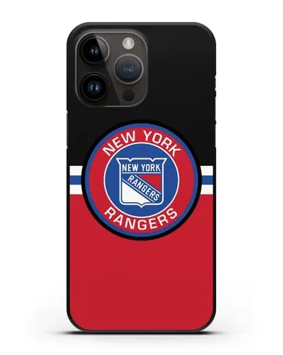 Чехол с символикой New York Rangers силиконовый для iPhone 14 Pro Max