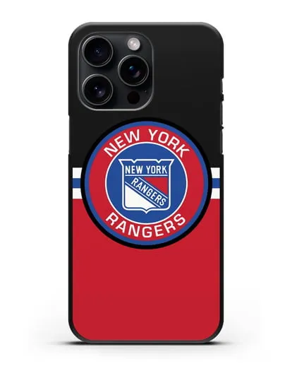Чехол с символикой New York Rangers силиконовый для iPhone 15 Pro Max
