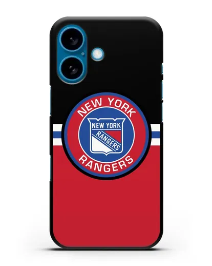 Чехол с символикой New York Rangers силиконовый для iPhone 16