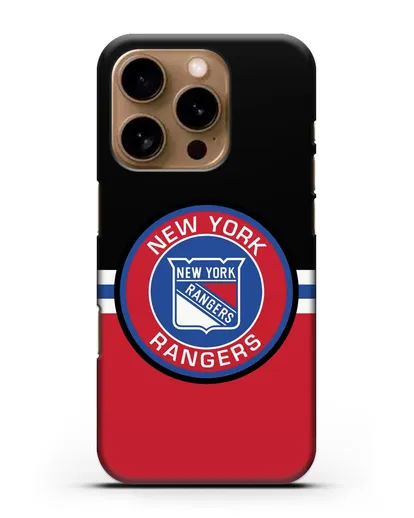 Чехол с символикой New York Rangers силиконовый для iPhone 16 Pro