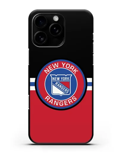 Чехол с символикой New York Rangers силиконовый для iPhone 16 Pro Max