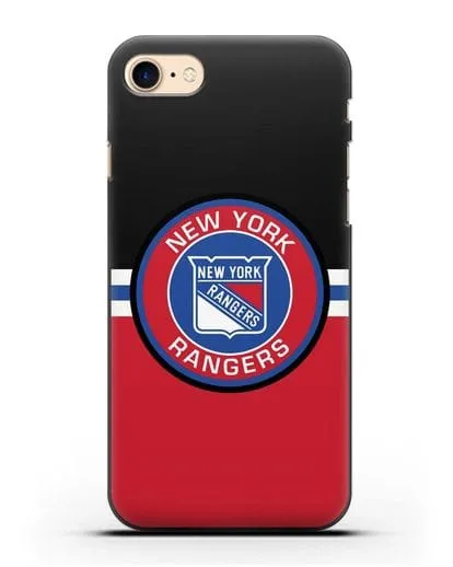 Чехол с символикой New York Rangers силиконовый для iPhone 8